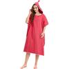 emmarcon Asciugamano con cappuccio per adulti stile poncho, in microfibra accappatoio da spiaggia e piscina (Unica, fucsia)