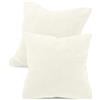 npluseins Set da 2 federe in morbido pile color corallo (2 pezzi) 1257.1667, 40 x 40 cm, bianco