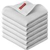 Artoid Mode Waffle grigio chiaro, 100% cotone, morbidi strofinacci da cucina, set da 6 pezzi, 30 x 30 cm, lavabili e assorbenti, per la pulizia della cucina