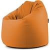 cab Pouff Ecopelle (Arancione) mis. 78x78 H.93 cm Sacco pouf Garanzia di Qualità Facile Pulizia Forma ergonomica da Interni ed Esterni