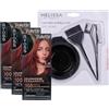 FEI FAN KIT TINTA CAPELLI: 3x Tinta Palette Colorazione Permanente, Crema Colorante Professionale, Copertura Capelli Bianchi, Sistema Anti-danni + Set Tinta Capelli da 3pz (5-29 Rosso Intenso)