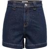 ONLY Shorts Onlparis HW DNM-Pantaloncini Mae, Blu Jeans Scuro, L Donna