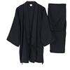 thefancypumpkin Fancy Pumpkin T-shirt da uomo stile giapponese in puro cotone kimono pigiama completo nero