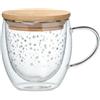 Tazza natalizia in vetro borosilicato personalizzata Sion 220 ml personalizzate o neutre