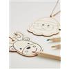 Set decorazioni natalizie in legno da colorare Funcool personalizzate o neutre