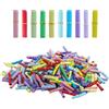 JRSHIRLEYLTD 380 pezzi di bigliettini vuoti per tombola, piccoli bigliettini colorati da scrivere, arrotolati con anello di metallo, bigliettini colorati misti per tombola, per messaggi, compleanni dei bambini