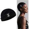 Dreamlover Wig Grip Cap per Parrucche Senza Colla, Cuffia per Parrucca 2-in-1 con Fascia Antiscivolo, Nero, 1 Pezzi