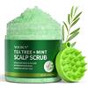 VOERUY Scrub del cuoio capelluto, shampoo esfoliante del cuoio capelluto 2 in 1 con olio di menta, trattamento dei capelli per chiarire e rimuovere i depositi con massaggiatore in silicone per cuoio