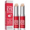 Wootapson 2 Pezzi Retinol Eye Stick, Hydrashot Stick, Instant Eye Cream, per Riduzione Delle Linee Sottili, Anti-Invecchiamento, Sbiancante per gli Occhi, Leviga le Rughe