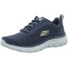 Skechers Flex Advantage 5.0 Concourse, VANTAGGIO Uomo, Navy Mesh/Duraleather/Orange Trim, 42 EU