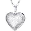 U7 Collana Donna Medaglione Portafoto Cuore Fiore Ciondolo Portafoto + Catena Regolabile Acciaio Inossidabile Collana Donna Cuore Apribile Argento Regalo per Natale Compleanno