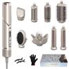 IGTOPS Asciugacapelli 8 in 1, multihairstyler AirStyler, 1600 W, con motore da 110.000 giri/min, con pettine ad aria, ferro arricciacapelli (sinistra e destra), diffusore, bocchetta d'aria (champagne)