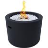 Your Self Srl Camino a bioetanolo braciere da giardino tondo d.47,5 x 32,5 cm Nero