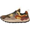 FLOWER MOUNTAIN YAMANO 3 MAN Sneakers in suede e tessuto tecnico - Grigio-Giallo