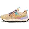 FLOWER MOUNTAIN YAMANO 3 WOMAN Sneakers in suede e teddy - Beige multi