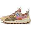 FLOWER MOUNTAIN YAMANO 3 WOMAN Sneakers in suede e tessuto tecnico - Beige-Rosa