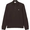 LACOSTE L1312 SKB POLO ML BROWN