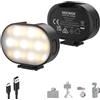 NEEWER ENTRY LEVEL VERSION Luce Ausiliaria Magnetica per Fotocamera, Faretto Cold Shoe a Pannello LED Plastico per Phone Cage Action Cam Supporto OSMO Pocket 3 AC024, 1W 3 Modalità CRI95+ 250mAh, N14