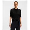 BOSS BLACK Boss Maglione polo in lana merino con chiusura a cinque bottoni Donna