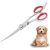 SS INSTRUMENTX Forbici curve per la toelettatura del cane da 16,5 cm con punta rotonda di sicurezza in acciaio inossidabile per cani e gatti forbici curve per tagliare i capelli per toelettatura del cane strumenti