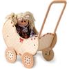 Dida Carrozzina Fiocco per Bambole in Legno Naturale per Bambini di Dida