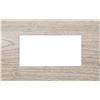 ZOREI Placca Compatibile Con Vimar Arkè, Placca Plastica Quadrata Serie Venus (4 Moduli/Posti, Legno Chiaro)
