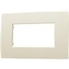 ZOREI Placca Compatibile Con Vimar Arke, Placche In Plastica, 1 Pezzo (4 Posti/Moduli,Sabbia)