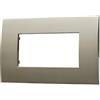 ZOREI Placca Compatibile Con Vimar Arkè, Placca Plastica Quadrata Serie Venus (4 Moduli/Posti, Bronzo), VA83301