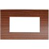 ZOREI Placca Compatibile Con Vimar Arkè, Placca Plastica Quadrata Serie Venus (4 Moduli/Posti, Radica), VA83301