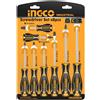 INGCO Assortimento di 8 Giraviti Con Impronta ad Intaglio e Croce
