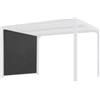 Habrita Tenda accessoria con binario per pergola bioclimatica da esterno per2430bi e per3630bi, 280x220 cm