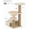 LEO PET Tiragraffi Florida Leopet con Doppia Cuccia e Colonna in Sisal - Altezza 80 cm