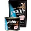 PROLIFE 200 g Prolife Sterilised Grain Free Sensitive Alimento Cibo Umido per Gatti Adulti Sensibili e Sterilizzati con Maiale Fresco e Patate Senza Cereali