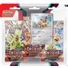 Pokémon JCC - Scarlatto e Viola - Confezione blister da 3 booster fiamme ossidiane Evoli e Tomberro (1 Booster Alatatatat