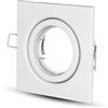 A2ZWORLD Porta Faretto Led GU10 MR16, Quadrato Con Molla, Colore Bianco, Orientabile Spotlight Fitting