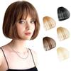 TYXHXTF 5 Pcs Frangetta Finta Capelli Clip, Frangia Extension Naturale per Donna, per Incontri, Feste e Uso Quotidiano