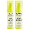 NYX Professional Makeup Plump Right Back Primer & Siero, Base per un Makeup Fresco Tutto il Giorno, Con Acido Ialuronico, Vitamine, Potassio e Magnesio, Formula Vegana, Bipacco, 2 x 30ml