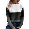 Ranphee Maglioni Donna Invernali Particolari Nero legante Oversize Scollo a Barca Manica Lunga Morbido Patchwork Maglione Spessi