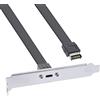 InLine® Pannello frontale USB tipo C a USB 3.1 Key-A interno, 0,3 m