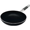 Baldassare Agnelli Pentole Agnelli ALSC111BBSSC36 Alblack Padella Svasata Bassa, in Alluminio, con Manico Tubolare in Acciaio Inossidabile, 36 cm, Nero