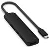 SATECHI Hub USB C 6 in 1 Slim Plus Adattatore Multiporta con Ricarica PD 100W, HDMI 4K@60Hz, 2 Porte USB-A 10Gbps e Lettori SD/microSD per MacBook Air/Pro/Neo, PC Portatile - Nero