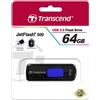 Transcend 64GB 2.0 Chiavetta Pendrive Pen drive USB Blister Nera Jetflash 500