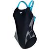Arena Women'S Lilly Swimsuit Pro Back Lb Black-Turquoise Donna
