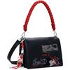 Desigual borsa a tracolla Mickey Rock Dortmund Flap Bag Black nero