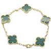 Van Cleef & Arpels - Bracciale Alhambra in oro giallo 18kt con malachite anni 2010 - Donna - oro giallo 18kt - Taglia unica