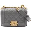 CHANEL Pre-Owned - Borsa a spalla Boy Chanel mini 2021 - Donna - pelle caviar - Taglia unica - Grigio