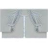 LAMPA Set tende in poliestere per camion Luxury Pro-Cabin - Argento/Blu