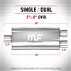 MAGNAFLOW Silenziatore universale Magnaflow 5x8'' x30'' uscite 2.5''/2.5'' Dual