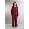 Intimissimi Pigiama Lungo In Tela Garzata Couple Tartan Rosso