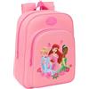 safta PRINCESAS - Zaino scuola per bambini animato, adattabile al carrello, ideale per scolari, comodo e versatile, qualità e resistenza, 26 x 11 x 34 cm